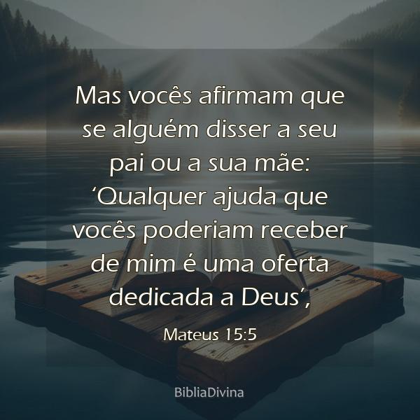 Mateus 15:5