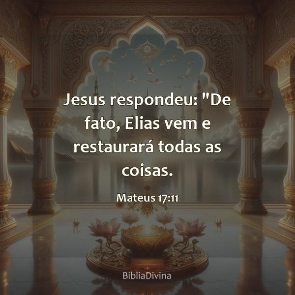 Mateus 17:11