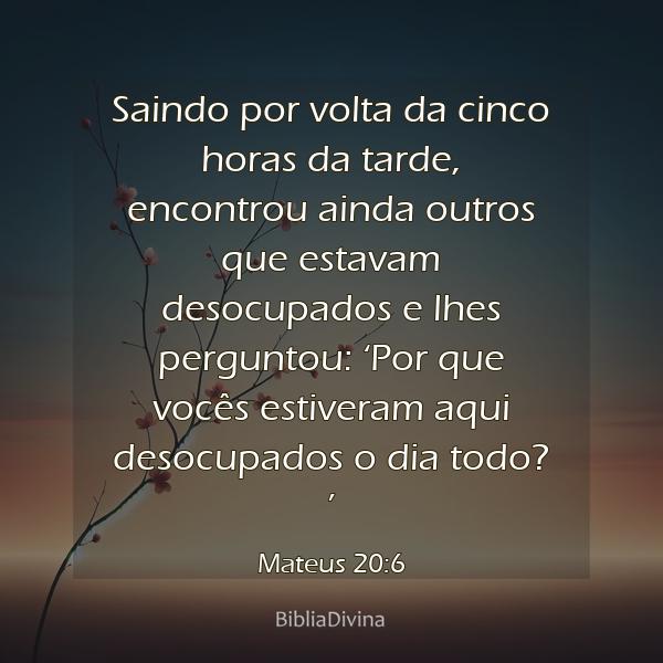 Mateus 20:6