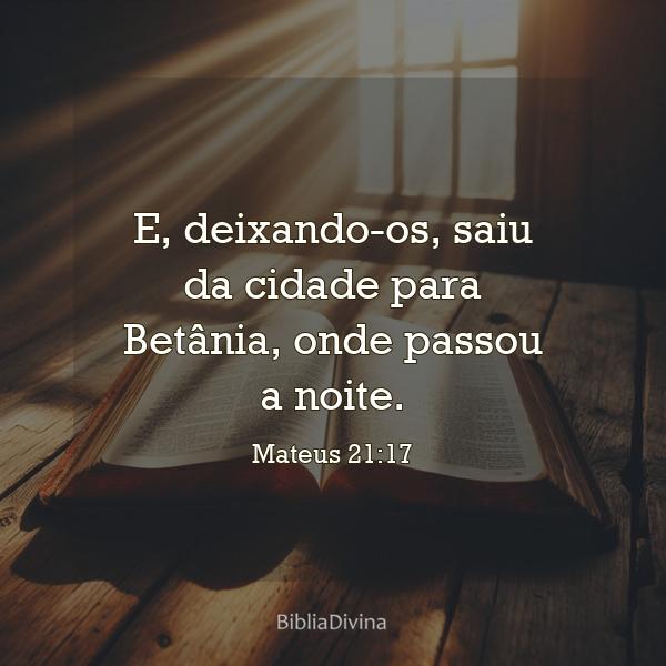 Mateus 21:17