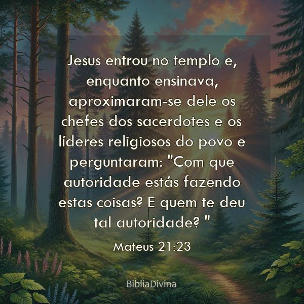 Mateus 21:23