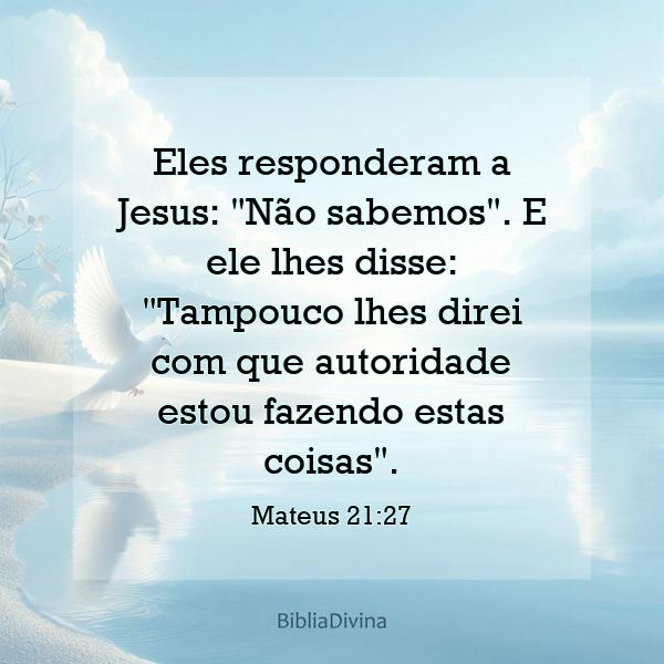 Mateus 21:27