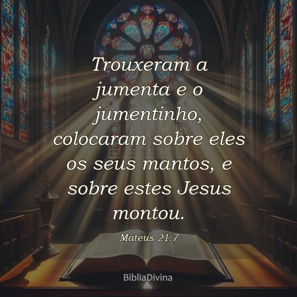 Mateus 21:7