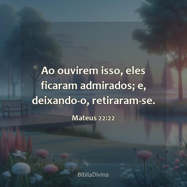 Mateus 22:22