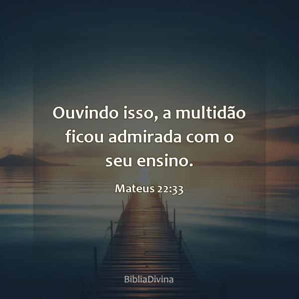 Mateus 22:33