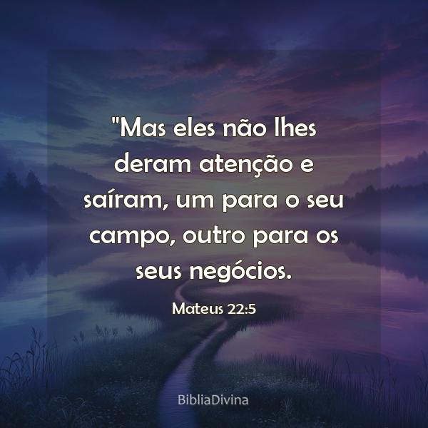 Mateus 22:5