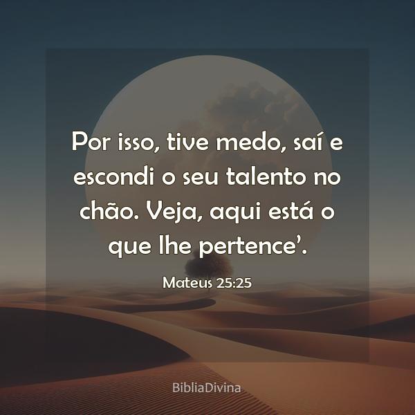 Mateus 25:25