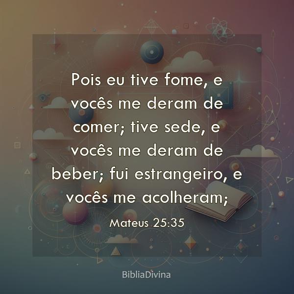 Mateus 25:35