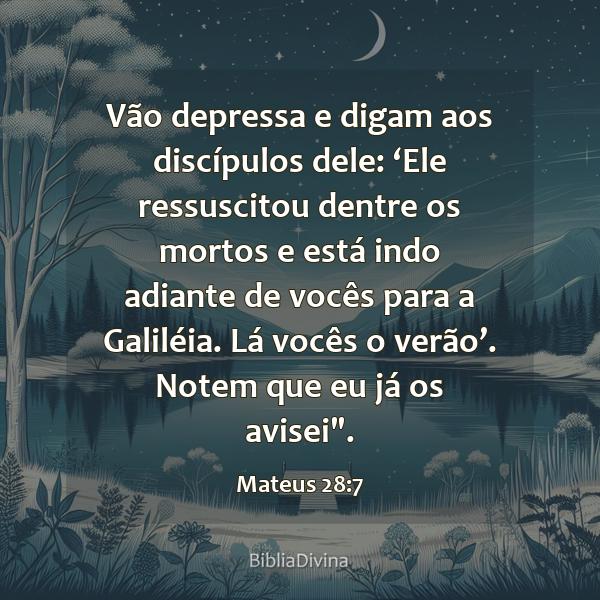 Mateus 28:7