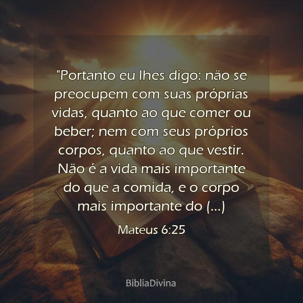 Mateus 6:25