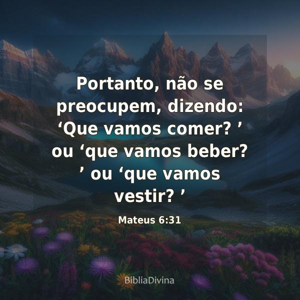 Mateus 6:31