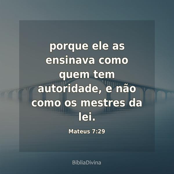 Mateus 7:29