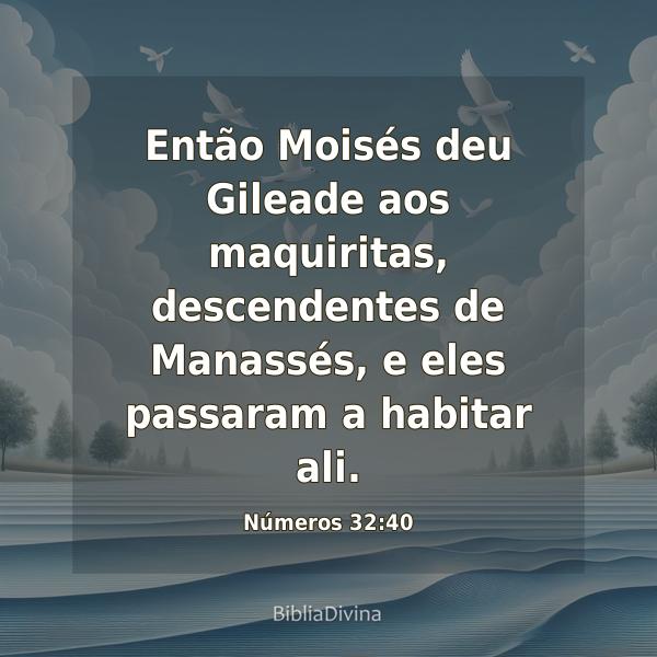 Números 32:40