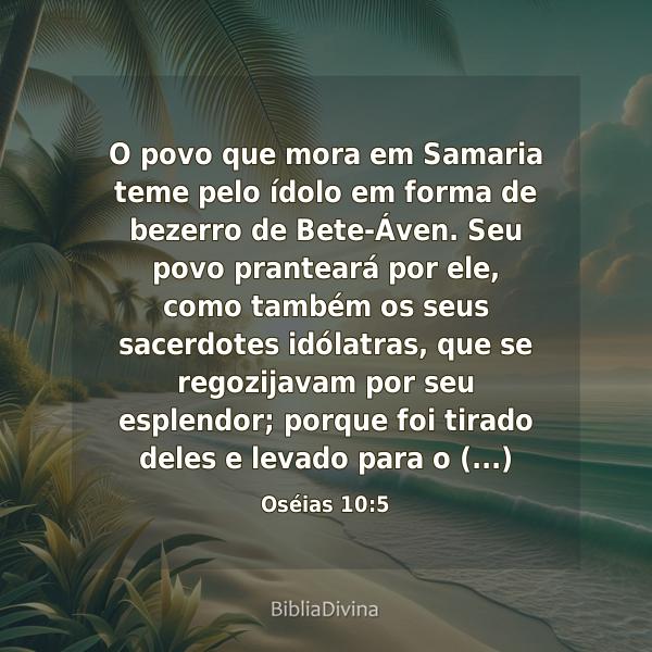 Oséias 10:5