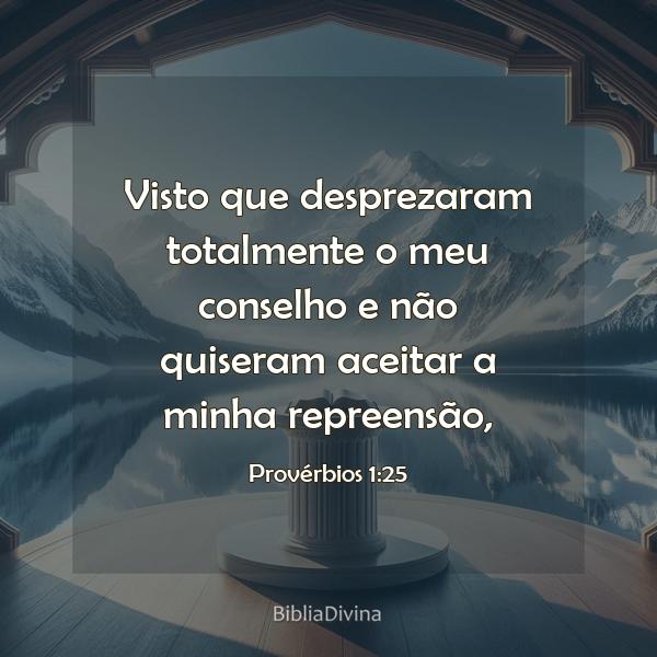 Provérbios 1:25