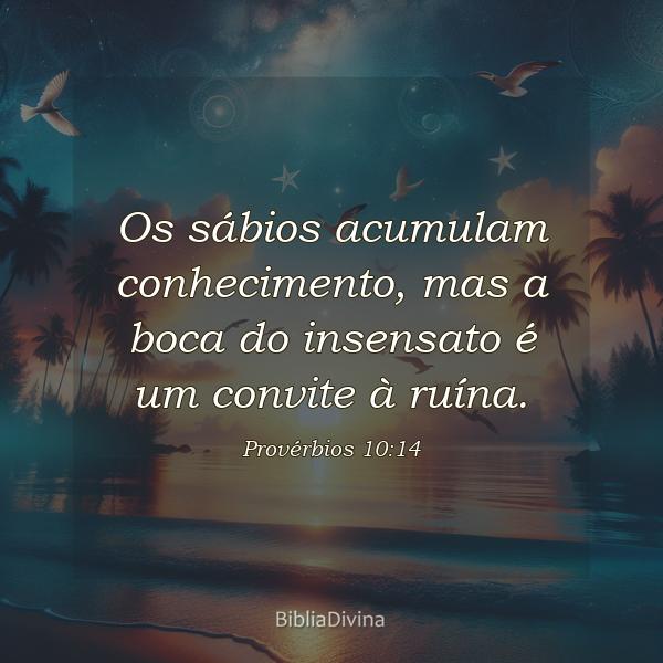 Provérbios 10:14