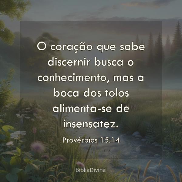 Provérbios 15:14