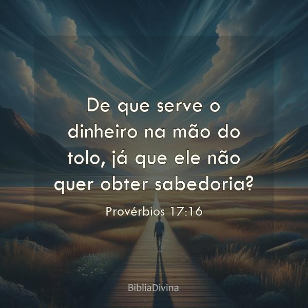 Provérbios 17:16