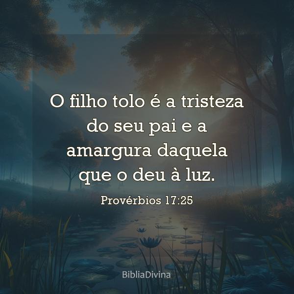 Provérbios 17:25