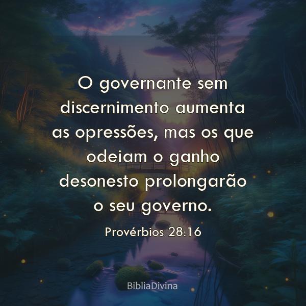 Provérbios 28:16