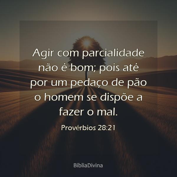 Provérbios 28:21