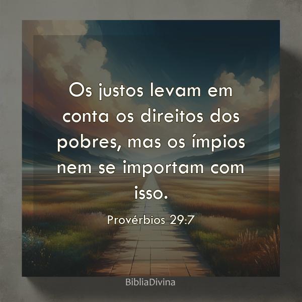 Provérbios 29:7