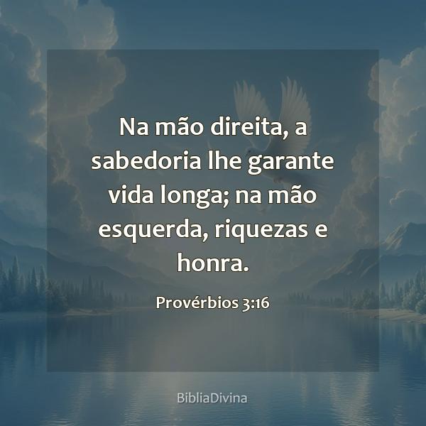 Provérbios 3:16