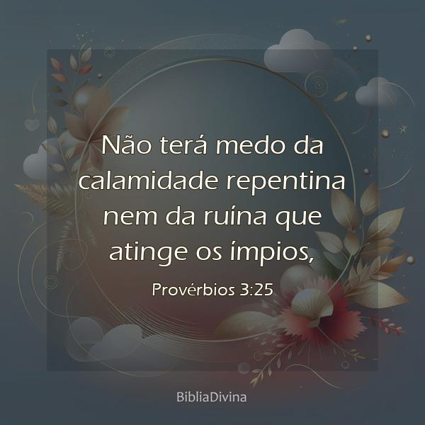 Provérbios 3:25