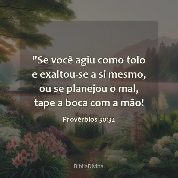 Provérbios 30:32