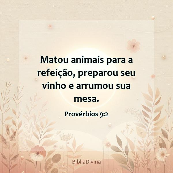 Provérbios 9:2