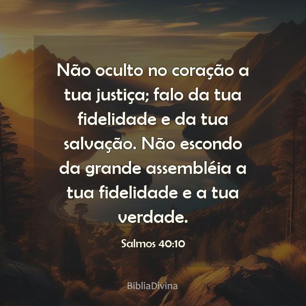 Salmos 40:10