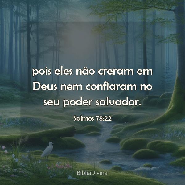 Salmos 78:22